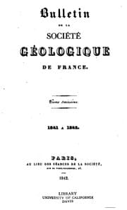 Tapa de Bulletin / Societe geologique de France