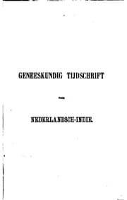 Tapa de Geneeskundig tijdschrift voor Nederlandsch-Indie