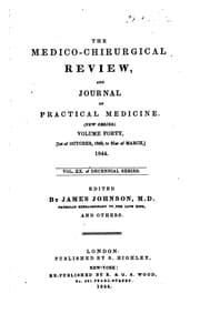 Tapa de The Medico-chirurgical Review, and Journal of Practical Medicine
