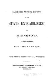 Tapa de Report, State Entomologist of Minnesota to the Governor. v.10, 1905