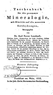 Tapa de Taschenbuch für die gesammte Mineralogie