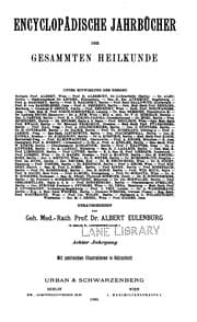 Tapa de Encyclopädische Jahrbücher der gesammten Heilkunde v. 4, 1894