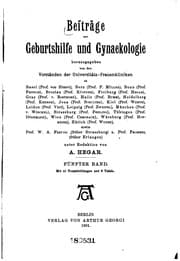 Tapa de Beitraege zur geburtshilfe und gynaekologie