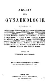 Tapa de Archiv fuer gynaekologie