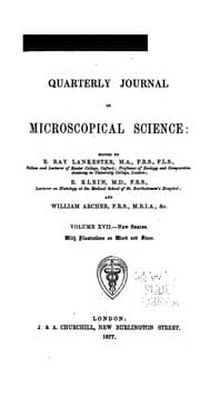 Tapa de Quarterly Journal of Microscopical Science