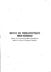Tapa de Revue de thérapeutique médico-chirurgicale