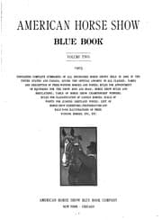 Tapa de American Horse Show Blue Book
