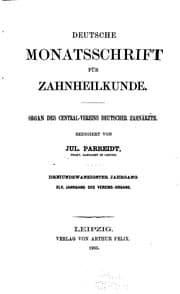 Tapa de Deutsche monatsschrift fuer zahnheilkunde