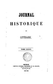 Tapa de Journal historique et littéraire
