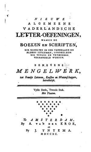 Tapa de Vaderlandsche letteroefeningen