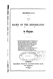 Tapa de Memorials of the Dawn of the Reformation in Europe
