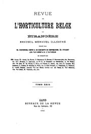 Tapa de Revue de l'horticulture belge et étrangére