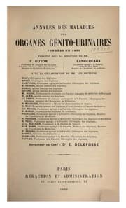 Tapa de Annales des maladies des organes génito-urinaires