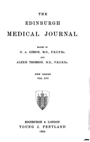 Tapa de Edinburgh Medical Journal