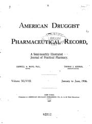 Tapa de American Druggist and Pharmaceutical Record