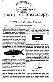 Tapa de The American Journal of Microscopy and Popular Science
