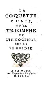 Tapa de La Coquette punie, ou, Le triomphe de l'innocence sur la perfidie