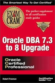 Tapa de Oracle DBA 7.3 to 8 upgrade exam cram