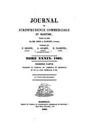 Tapa de Journal de jurisprudence commerciale et maritime