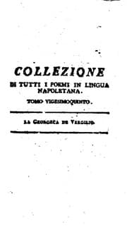Tapa de Collezione di tutti i poemi in lingua Napoletena
