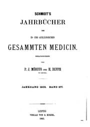 Tapa de Schmidt's Jahrbücher der in- und ausländischen gesammten Medizin