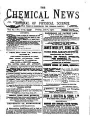 Tapa de The Chemical News and Journal of Industrial Science