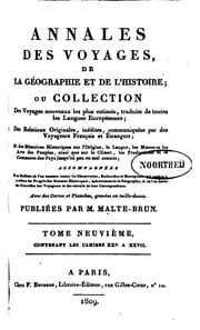 Tapa de Annales des voyages de la g�eographie et de l'histoire ; ou, Collection des Voyages Nouveaux ...