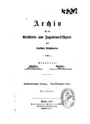 Tapa de Archiv für die Artillerie- und Ingenieur-offiziere des deutschen Reichsheeres