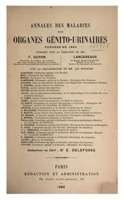 Tapa de Annales des maladies des organes génito-urinaires