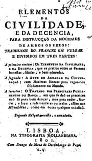 Tapa de Elementos da civilidade, e da decencia, para instrucçaõ da mocidade de ambos ...