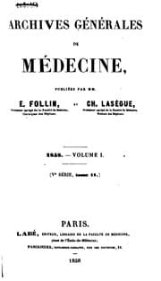 Tapa de Archives generales de medecine