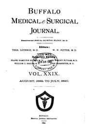 Tapa de Buffalo Medical and Surgical Journal