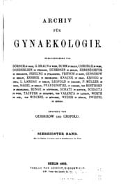 Tapa de Archiv fuer gynaekologie