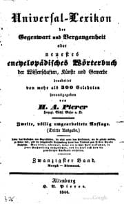 Tapa de Universal-lexikon der gegenwart und vergangenheit