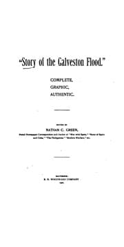 Tapa de "Story of the Galveston Flood."