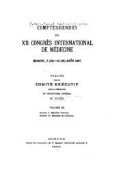 Tapa de Comptes-rendus du XII Congrès international de médecine v. 7
