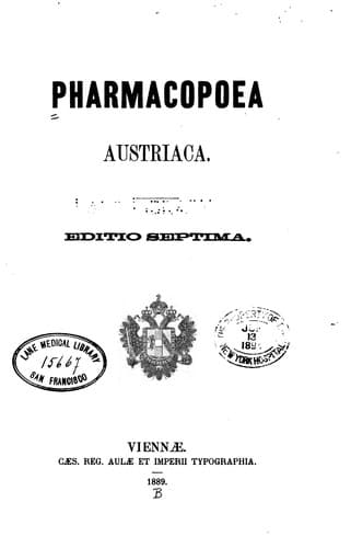 Tapa de Pharmacopoea austriaca