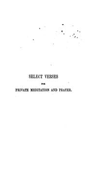 Tapa de Select verses from the Psalms, Proverbs, and Ecclesiastes, for private meditation and prayer