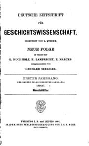 Tapa de Deutsche Zeitschrift für Geschichte-wissenschaft
