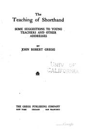 Tapa de The teaching of shorthand