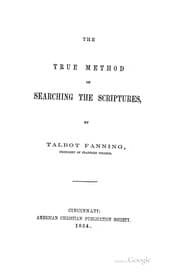 Tapa de The True Method of Searching the Scriptures