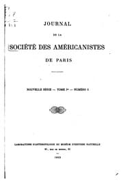 Tapa de Journal de la societe des Americanistes de Paris