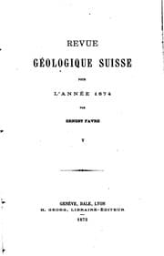 Tapa de Revue géologique suisse