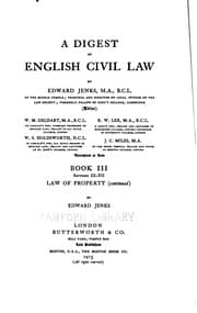 Tapa de A Digest of English Civil Law