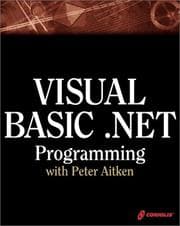 Tapa de Visual Basic .NET programming, with Peter Aitken