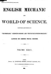 Tapa de English Mechanic and World of Science: With which are Incorporated "The Mechanic" "scientific ...