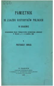 Tapa de Pamietnik III. Zjazdu Historykow Polskich w Krakowie