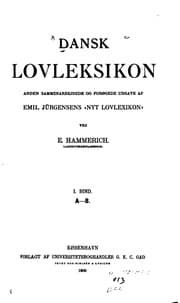 Tapa de Dansk lovleksikon ...