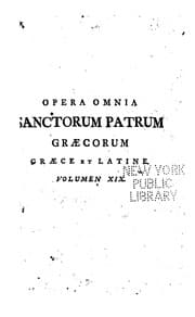 Tapa de Opera omnia sanctorum patrum graecorum: graece et latine