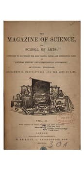 Tapa de The Magazine of Science, and Schools of Art
